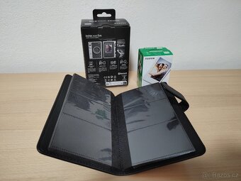 Instax mini Evo černý, nový, fotopapíry a album - 2