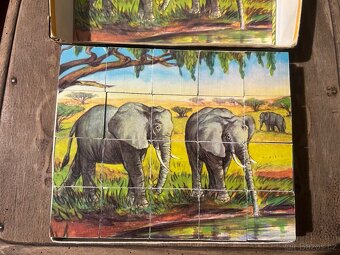 STARÉ DŘEVĚNÉ KOSTKY - ZVÍŘATA - 2