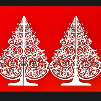 Děrovaný dvoudílný vánoční stromeček – 3D tisk - 2