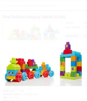 Mega Blocks First builder, Fisher price -vláček - 2