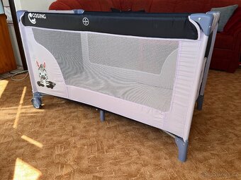 Cestovní postýlka Cosing Adam Zebra šedá - 2