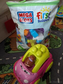 FisherPrice kostky  Megabloks + auto - 2