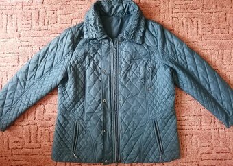 Dámská šedo-zelená bunda - 2