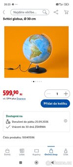 lampa globus( krásný jako nový) - 2