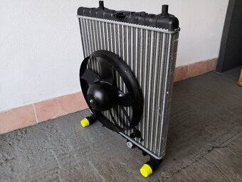 Chladič vody s ventilátorem - originál, FABIA I - 2