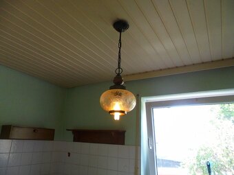 lampa sklo, dřevo - 2