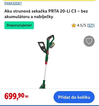 Nová aku sekačka PRMA 40-Li D2, 2x 4 Ah + strunová sekačka - 2