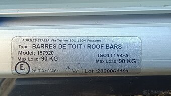 AURILIS střešní nosiče 120 cm, TUV - 2