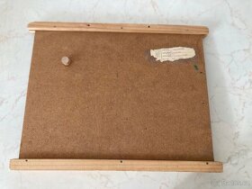 Retro starožitná tabule s dřevenými hodinami - 2