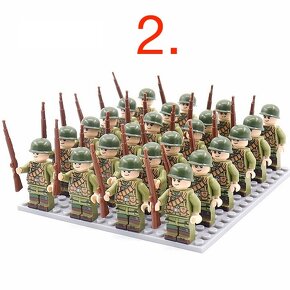 Figúrky vojakov (24ks) + Zbrane - typ lego - nové - 2