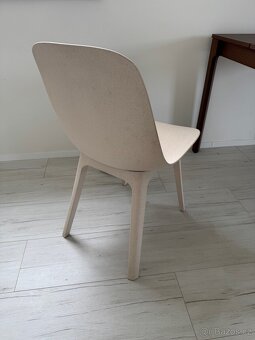 2x IKEA ODGER Židle, bílá/béžová - 2
