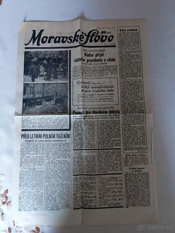 Pražšký Merkur a Moravské slovo noviny z roku 1939 a 1943 - 2