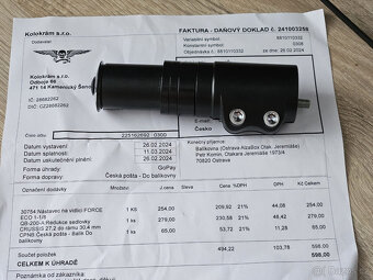 Prodloužení vidlice A-Head - řídítka výš až o 65mm - 2