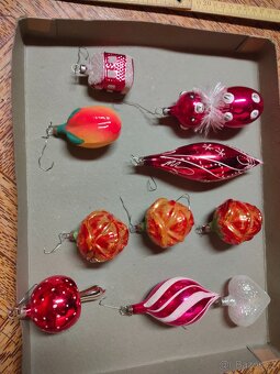 Vánoční retro ozdoby-10ks - 2