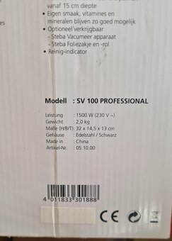 Ponorný vařič Steba SV 100 Professional - NOVÝ - 2