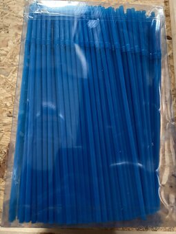 Plastová brčka 5x240mm s kloubem modrá 1000ks - 2
