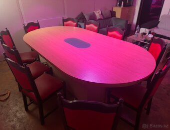 Poker/jednací/jídelní stůl + židle - 2