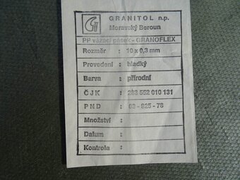Vázací páska GRANOFLEX , plombovací drát . - 2