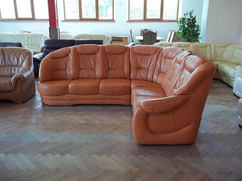 131 Kožená rohová sedací souprava sedačka - 2