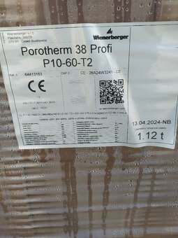 Prodám Porotherm cihly a překlady - 2