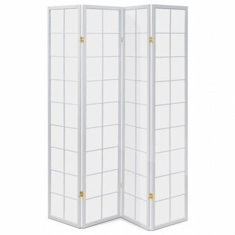 Dřevěný paravan GO bílý a černý v 4 dílech - 2