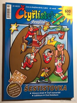 Čtyřlístek dvojčíslo 599 a 600 z roku 2015 47. ročník - 2