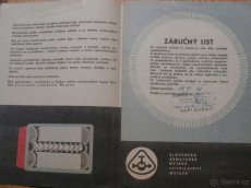 Návod a záruční list na mechanická metla SAMLUX, rok 1968. - 2