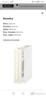 skříňka ikea metod bodbyn krémová - 2