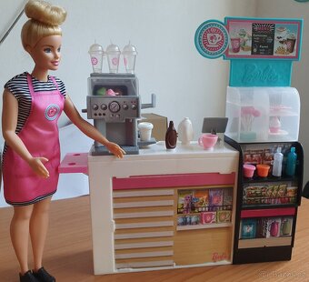 Barbie Kavárna s baristkou a doplňky Mattel - 2