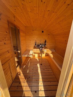 Oválná sauna s odpočívárnou 4 x 3 m - 2