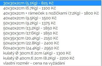 Pečící lávový kámen 30x30x2 cm, Doprava po celé Čr - 2