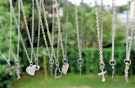 Řetízek Křížek ocel symbol ochrany = úspěch u žen i dívek - 2