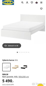 Manželská postel s roštem - 2