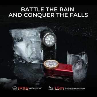 kapesní svítilna HD30, LED, USB-C, 680 L,RGB, 180 m - 2