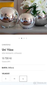 Prodám vázy Christofle - 2