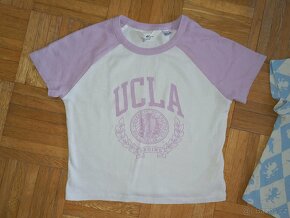 2x crop top tričko žebrované H&M 146/152 - 2