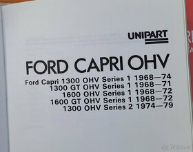 Ford Capri orig. dílenský manuál nový - 2
