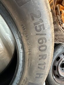 Prodám pneumatiky Continental Eco Contact 215/60 R17 96 H - 2