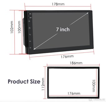 NOVÉ 7" 2DIN Android 12 UNIVERZÁLNÍ Autorádio - 2