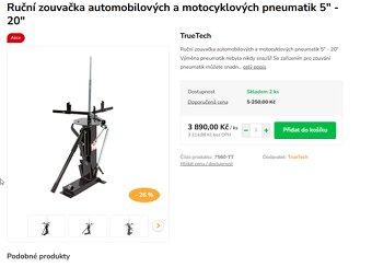 Ruční zouvačka pneumatik pro moto, auto - 2