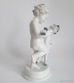 Starožitná porcelánová figura - putto a kůzle - Rosenthal - 2
