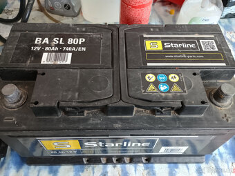 Prodám použité autobaterie Starline 80 Ah 740A 2 ks - 2