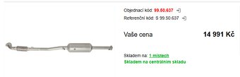 DPF filtr - Opel Astra J Sport Tourer 1,7 CDTi - 2