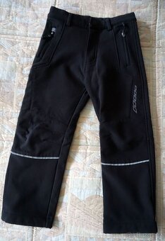 Dětské černé zateplené softshellové kalhoty v.110 - 2
