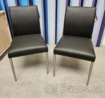 Kožené jídelní židle 2-4 ks zn. Design Scandinavia - 2
