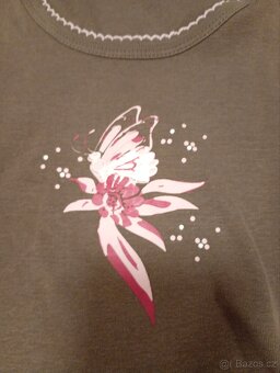 Dívčí hnědé tričko - 2