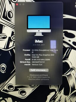 Apple IMac 21.5 mid 2017 - 2