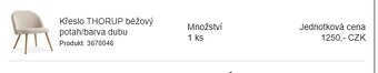 2x JYSK křeslo THORUP - 2