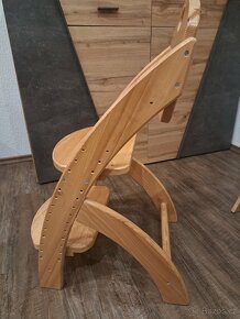 Rostoucí židle Domestav, model Klára z přírodního dřeva. - 2