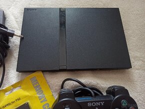 PS2 PlayStation 2 Slim + Hry - 2